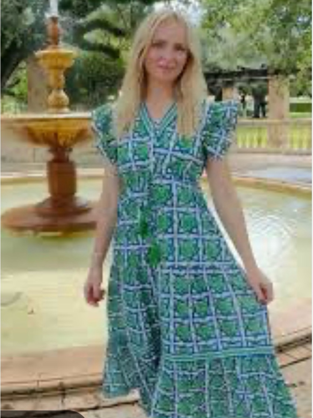 ISLA PAYAL Maxi Dress with Tie Waist Size S-M